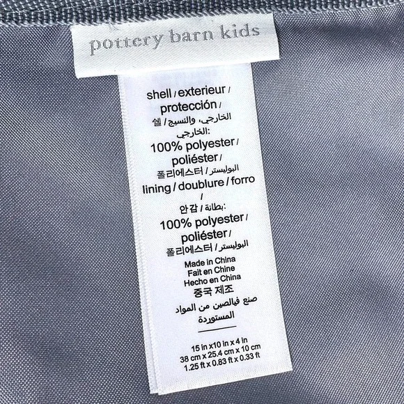 Pottery Barn Kids Dinosaur Skeleton Packing Cube Navy Blue Travel Organizer Glow - Picture 6 of 6